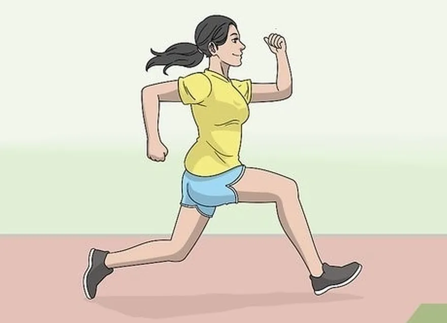 étape 1 abordez votre saut avec une bonne forme de jogging et de sprint.