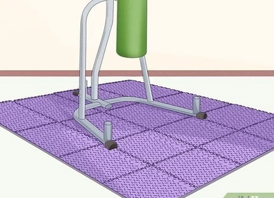 étape 2 placez des tapis en mousse sous le support pour l'empêcher de glisser.