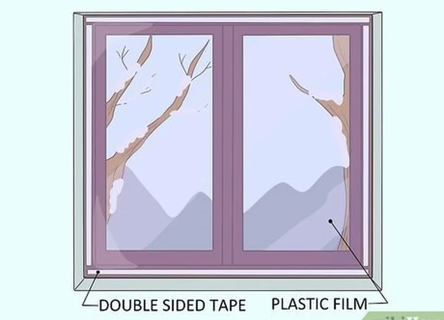 étape 2 isolez vos fenêtres avec un film plastique pour empêcher l'air froid de pénétrer.