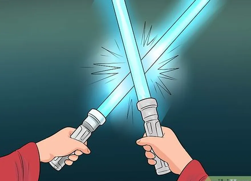 étape 6 don't hit your lightsabers together!