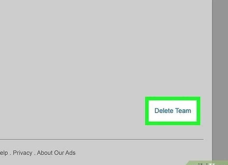 étape 4 cliquez sur supprimer l'équipe à côté de l'équipe que vous souhaitez supprimer.