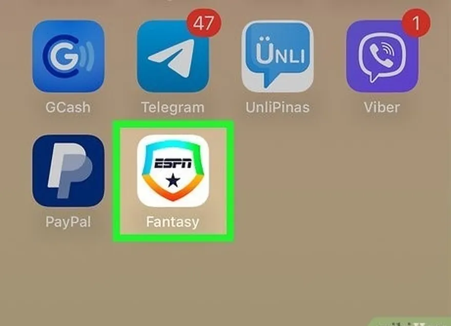 étape 1 ouvrez l'application espn fantasy.