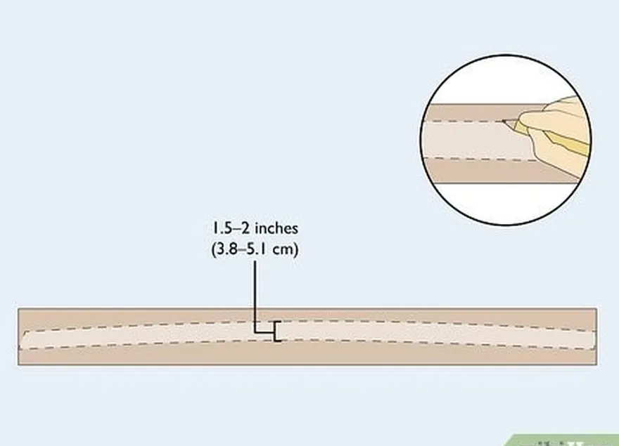 étape 2 dessinez la forme de la lame sur votre bois à l'aide d'un crayon de menuisier.