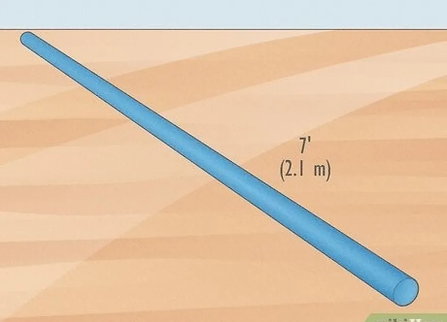 étape 1 prenez un morceau de tuyau en pvc d'au moins 2,1 m de long.