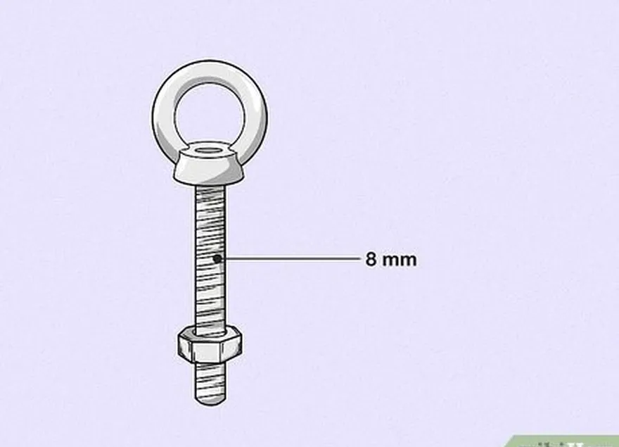 étape 2 achetez un boulon à œil de 8 mm et un écrou à œil correspondant.