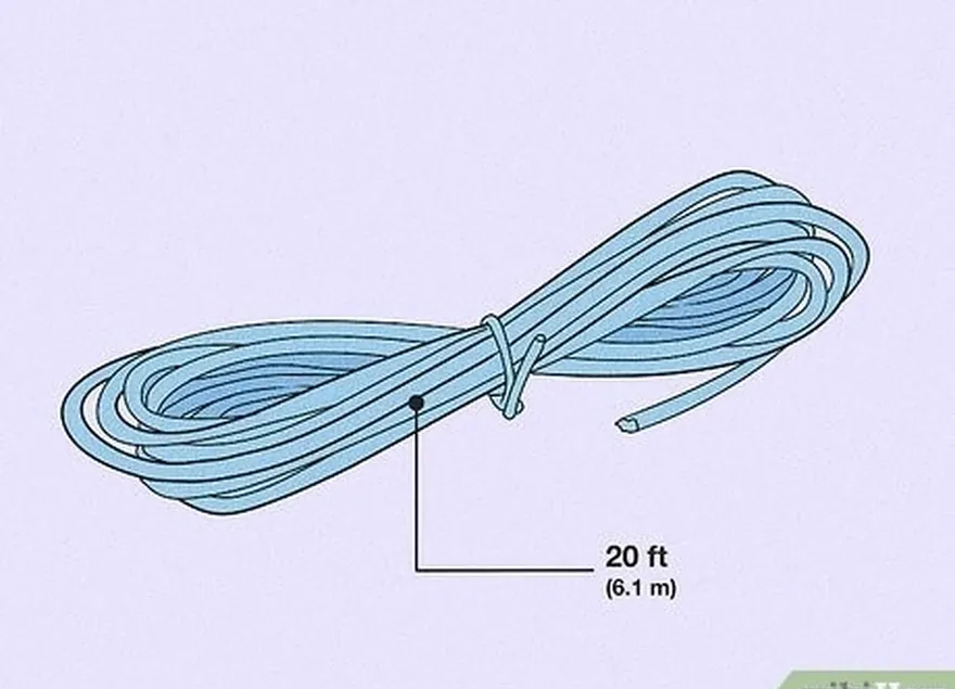 étape 1 mesurez et coupez 6,1 m de corde synthétique.