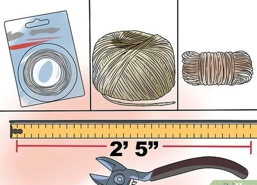 étape 1 coupez un morceau de fil, de corde ou de cordon de 2,5 pieds.