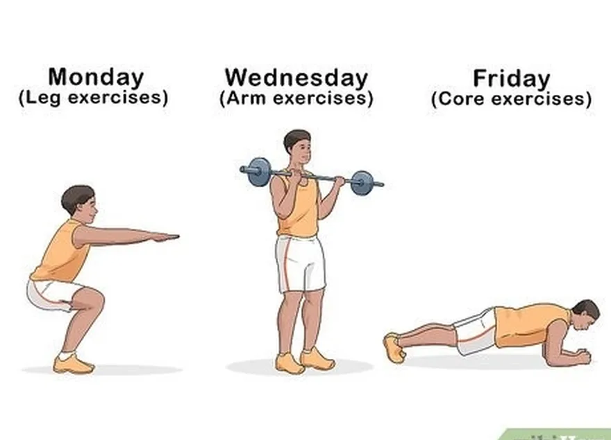 étape 6 faites des rotations entre les principaux groupes musculaires.