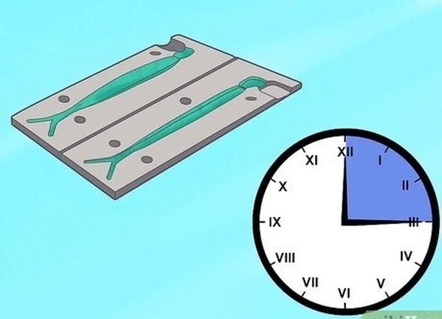 étape 2 attendez 10 à 15 minutes pour que le plastique dans le moule refroidisse.