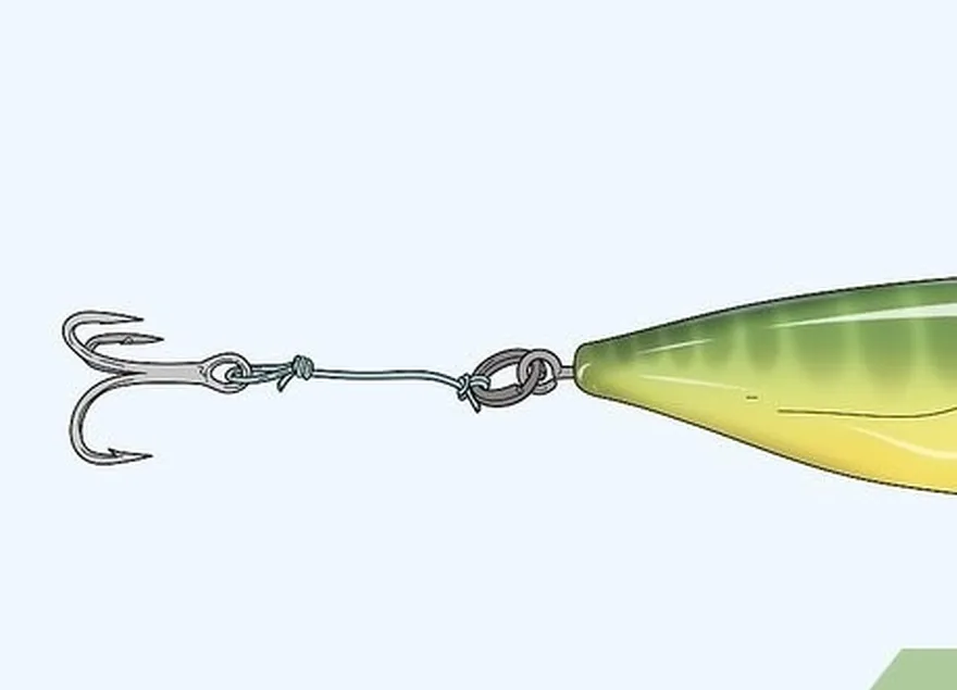 étape 2 attachez les hameçons aux œillets à vis à l'aide d'anneaux fendus.