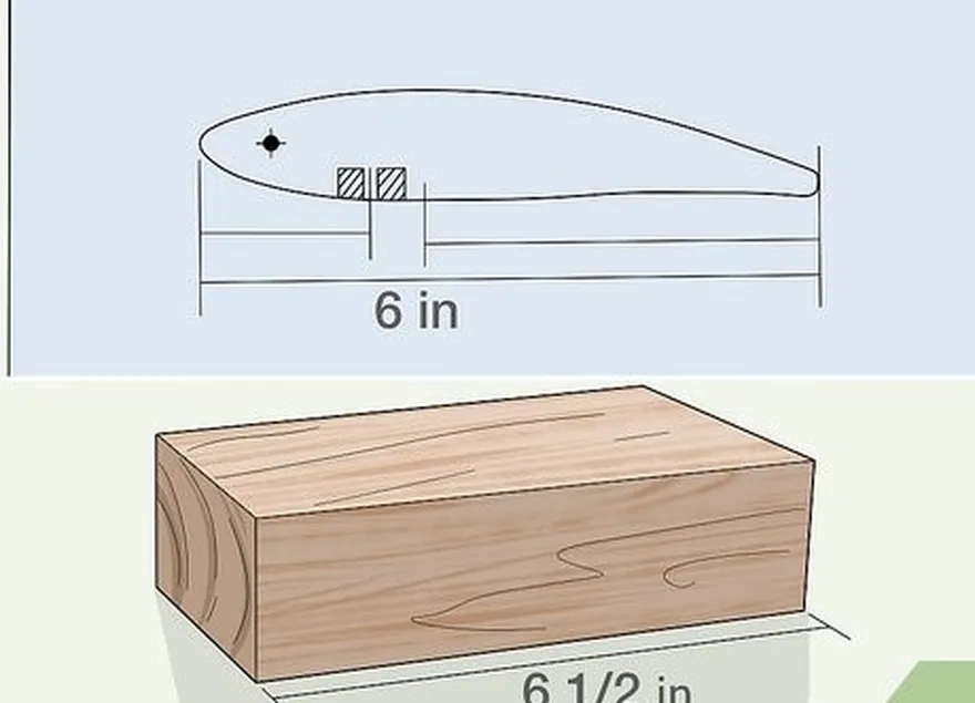 étape 1 achetez du bois dont la taille dépasse d'au moins 1⁄2 in (1,3 cm) celle du leurre.