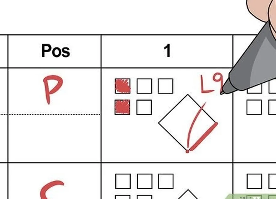 étape 4 écrivez le résultat d'un match dans chaque case.