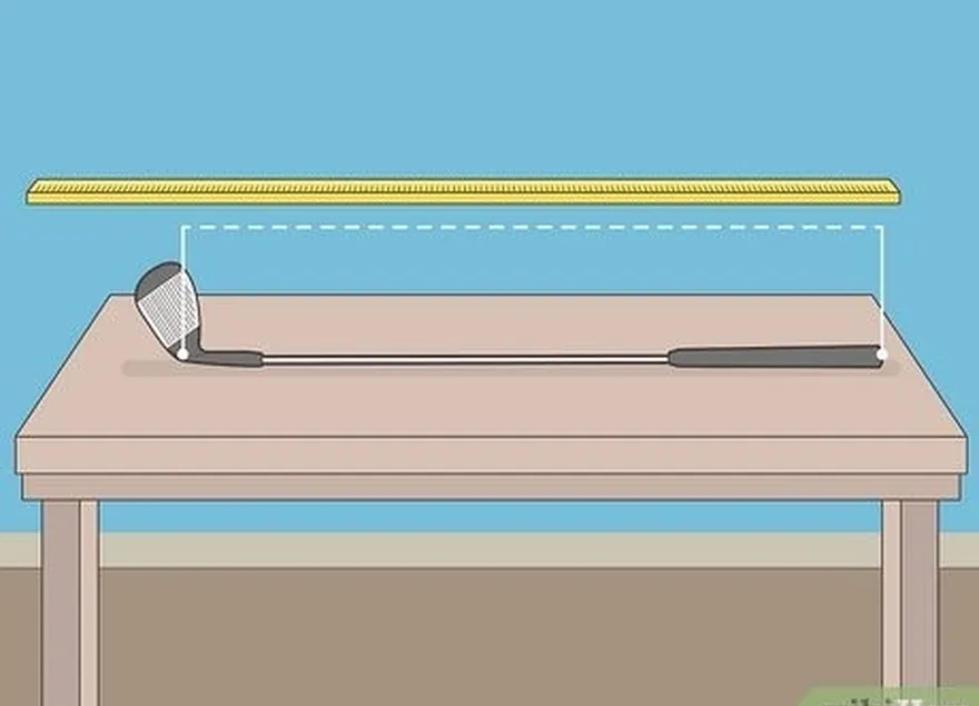 étape 3 mesurez les drivers et les fers depuis l'extrémité du grip jusqu'au talon du club.