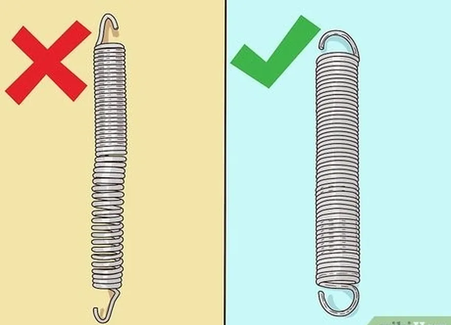 étape 4 vérifier que le ressort n'est pas étiré ou déformé.