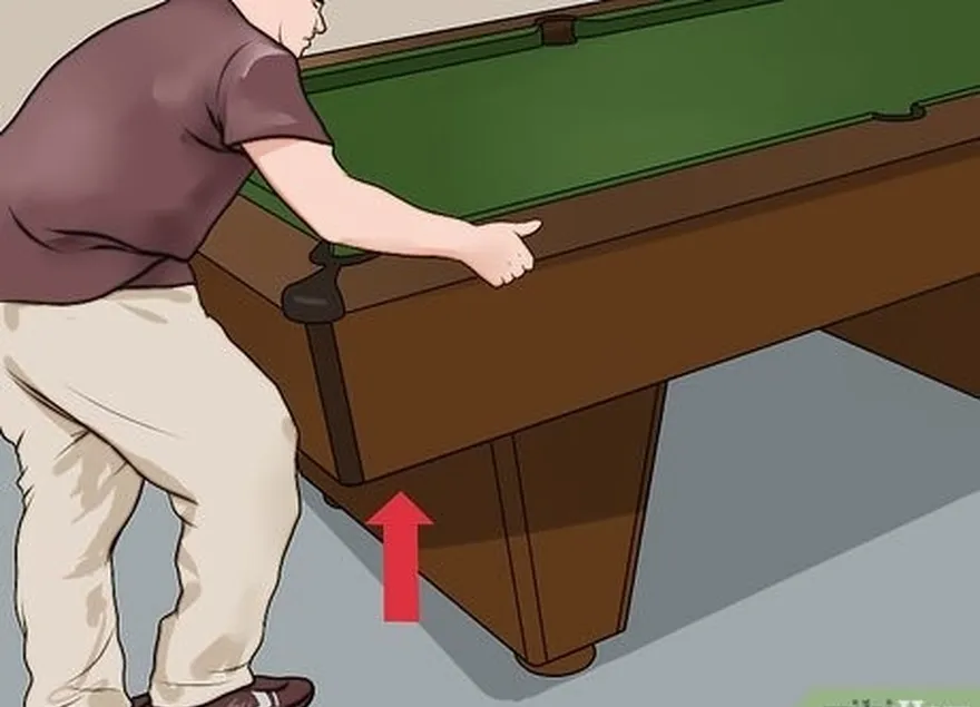 étape 3 soulevez une extrémité de votre table de billard.