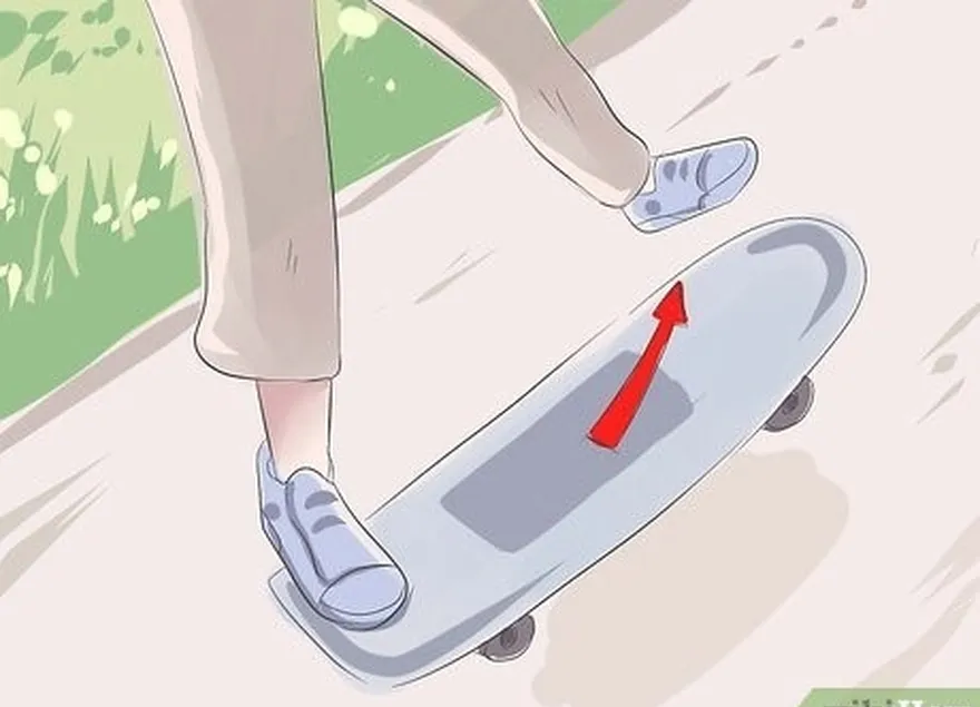 étape 3 faites glisser votre pied avant plus haut sur la planche.