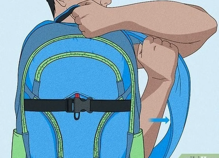 étape 4 faites glisser le sac à dos sur vos épaules.