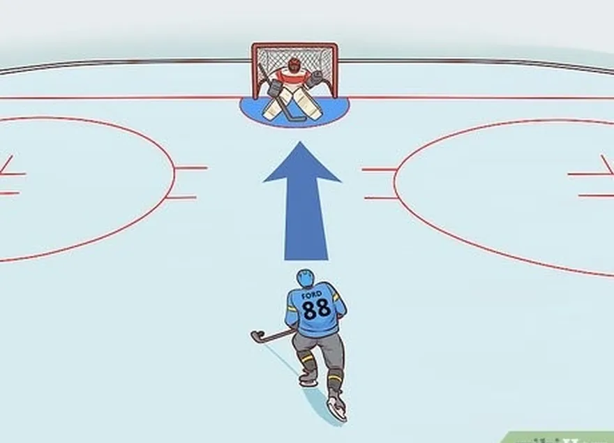 étape 1 diriger le palet vers l'adversaire's side of the rink if you are a forward.