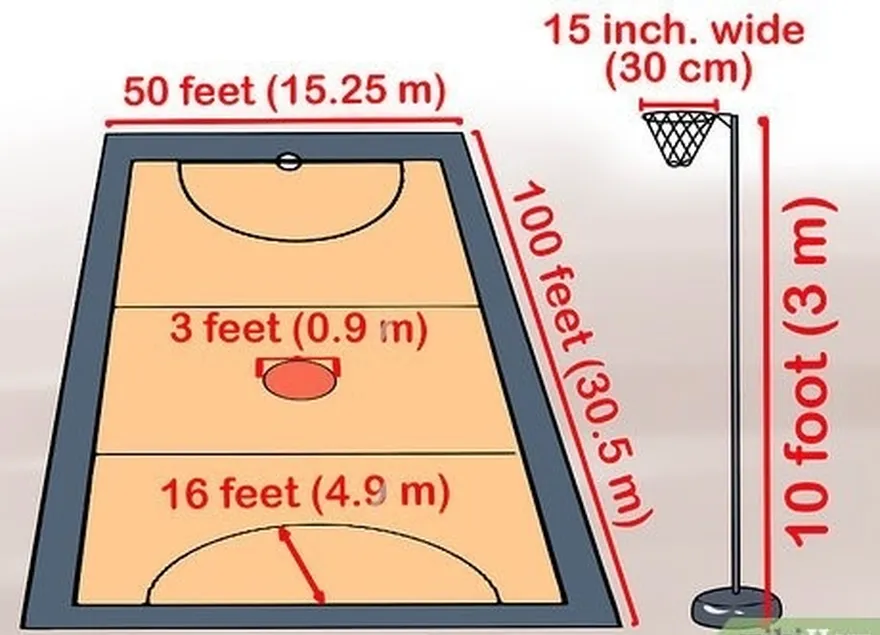 étape 1 trouver un terrain de netball intérieur ou extérieur réglementaire.