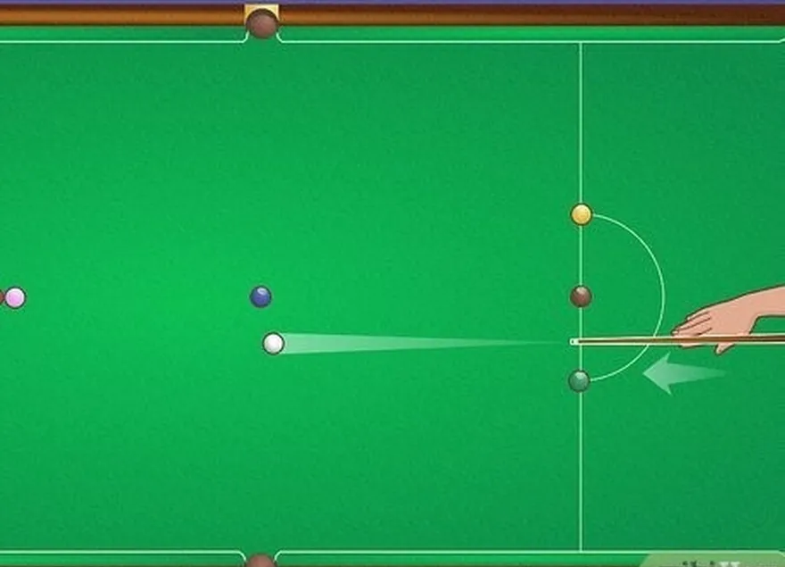 étape 2 déplacez la queue de billard en ligne droite et régulière lorsque vous tirez.