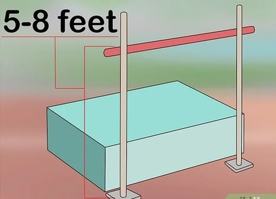 étape 1 choisissez la hauteur de la barre pour votre saut.