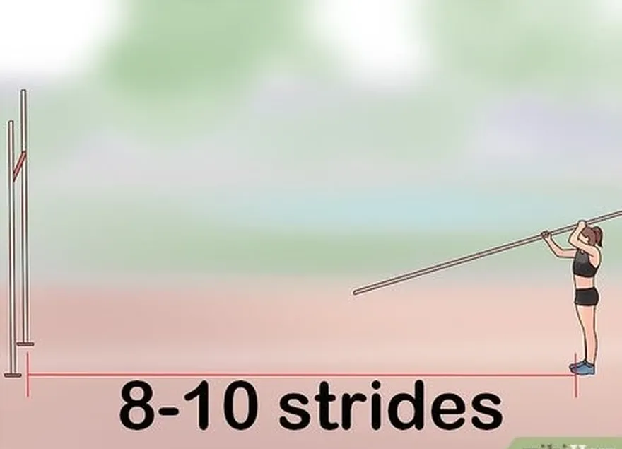 étape 3 pour vos premiers sauts, placez-vous à 4-5 foulées du bord extérieur de la boîte.