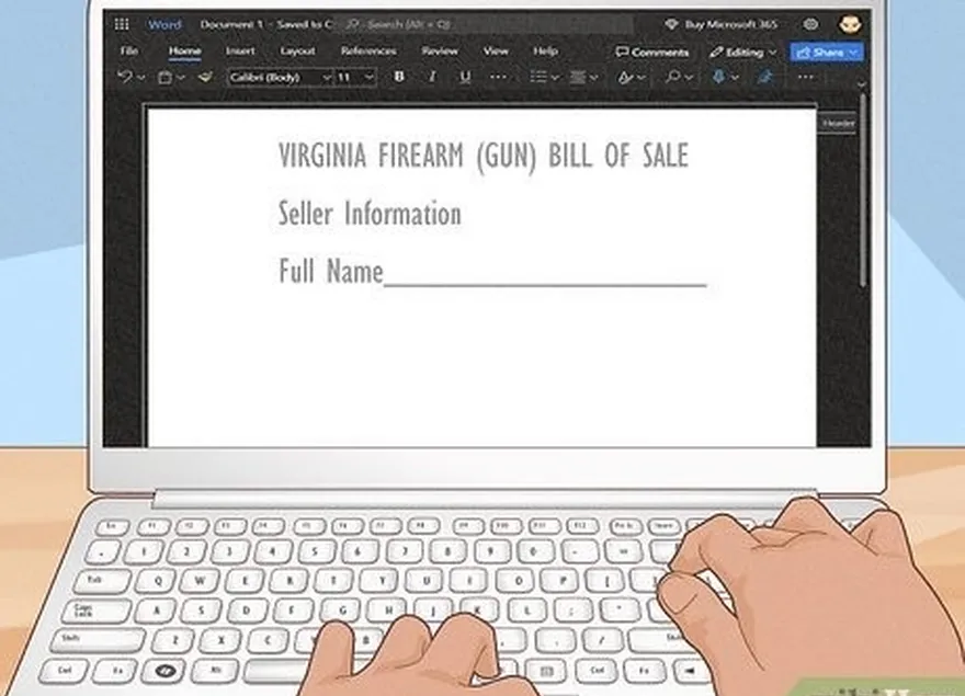 étape 2 rédigez votre propre acte de vente pour l'arme à feu.