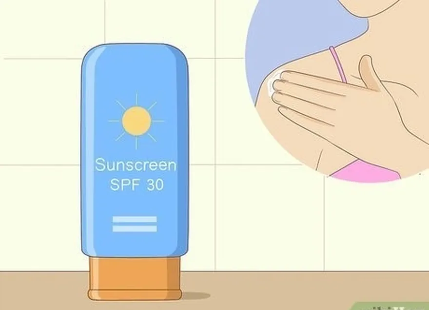 étape 4 : appliquer une crème solaire résistante à l'eau pour se protéger du soleil.