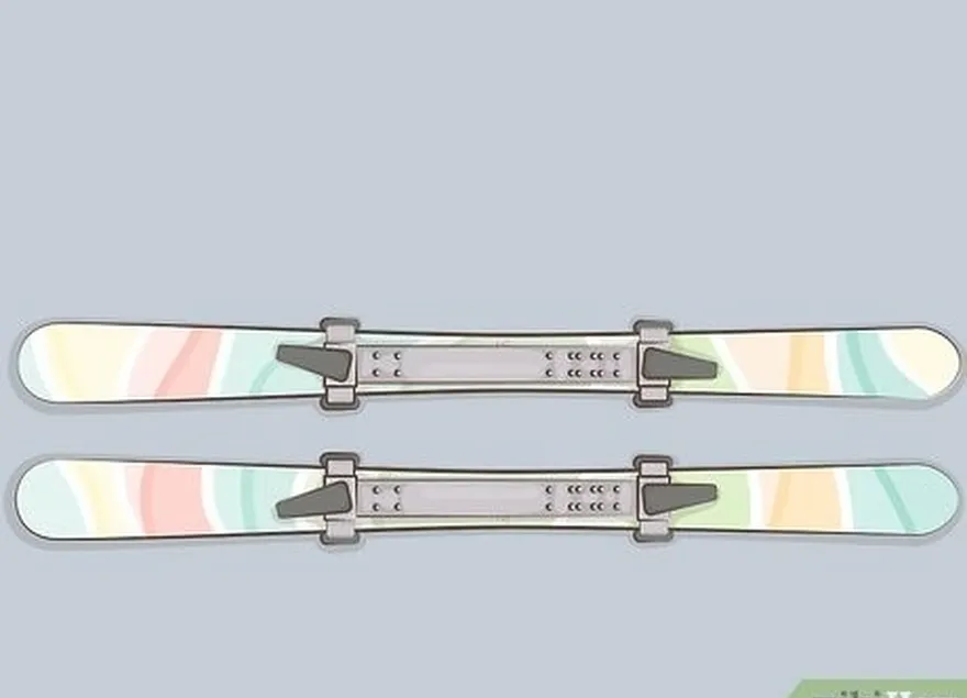 étape 2 réglez un gabarit de perçage de fixation de ski à la longueur de votre chaussure et fixez-le sur un ski.