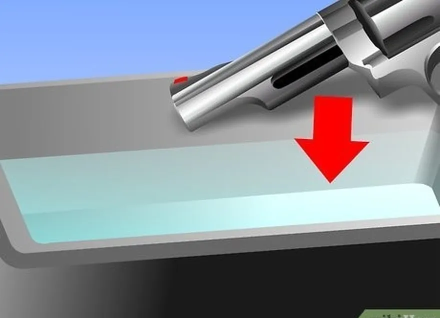 étape 4 plonger les pièces métalliques du pistolet dans de l'eau distillée bouillante.