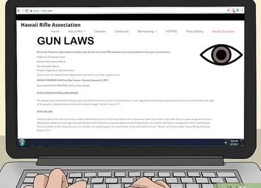 étape 1 recherchez votre état's gun laws online before purchasing a gun.