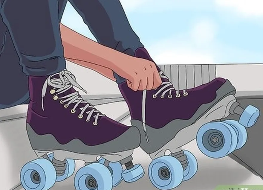 étape 2 : lacer les patins.