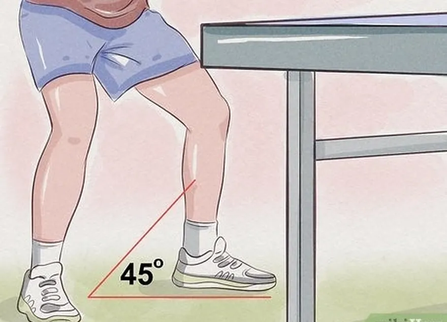 étape 1 inclinez votre corps d'environ 45° par rapport à la table.