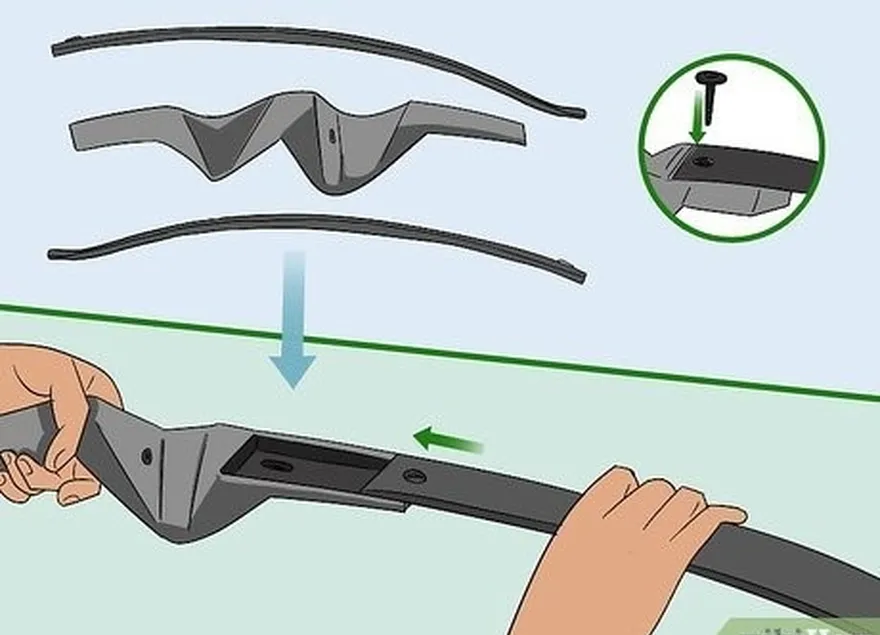 étape 1 : vissez les boulons des branches pour un arc recurve takedown.