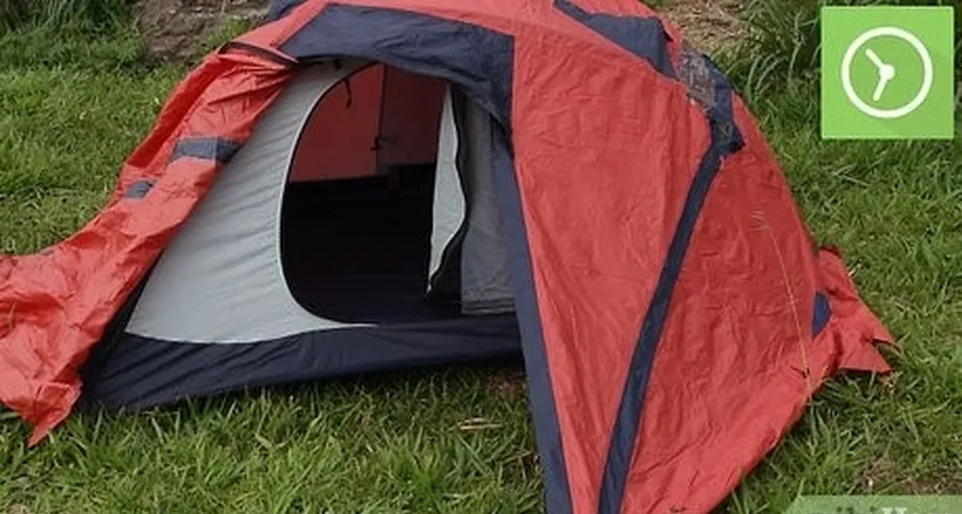 étape 1 laissez la tente sécher à l'air libre au soleil avant de la ranger.