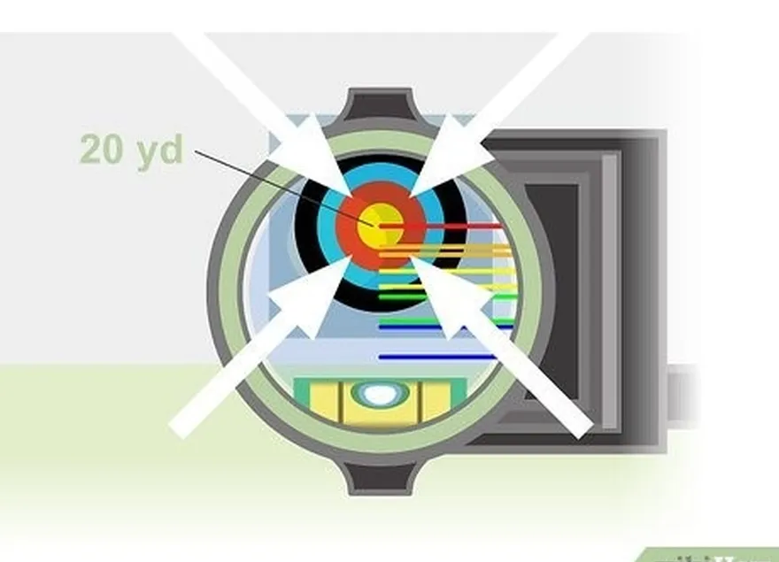 étape 5 alignez la tige de votre viseur sur le centre de votre cible, puis procédez aux derniers ajustements de la visée.