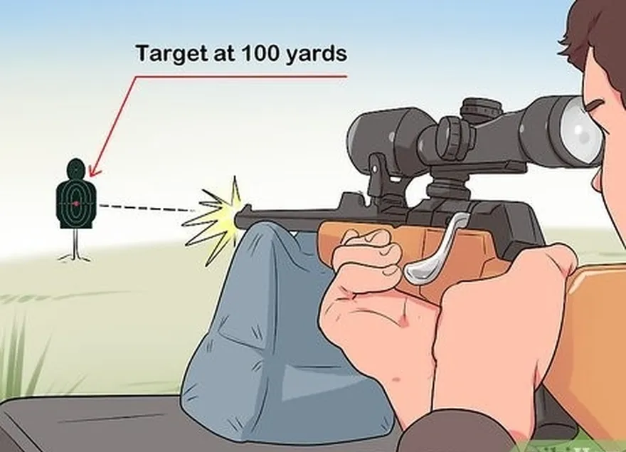 étape 5 déplacez la cible à 100 yards (91,4 m).