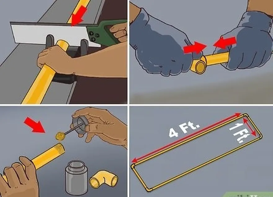 étape 2 : assemblez le cadre en pvc.