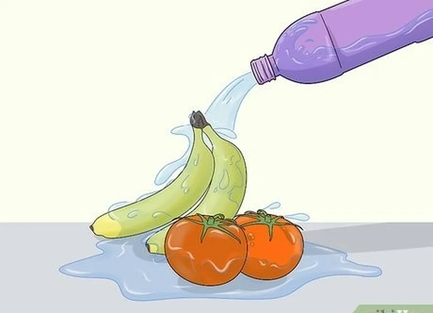 étape 1 nettoyer soigneusement les fruits et les légumes à l'eau fraîche.