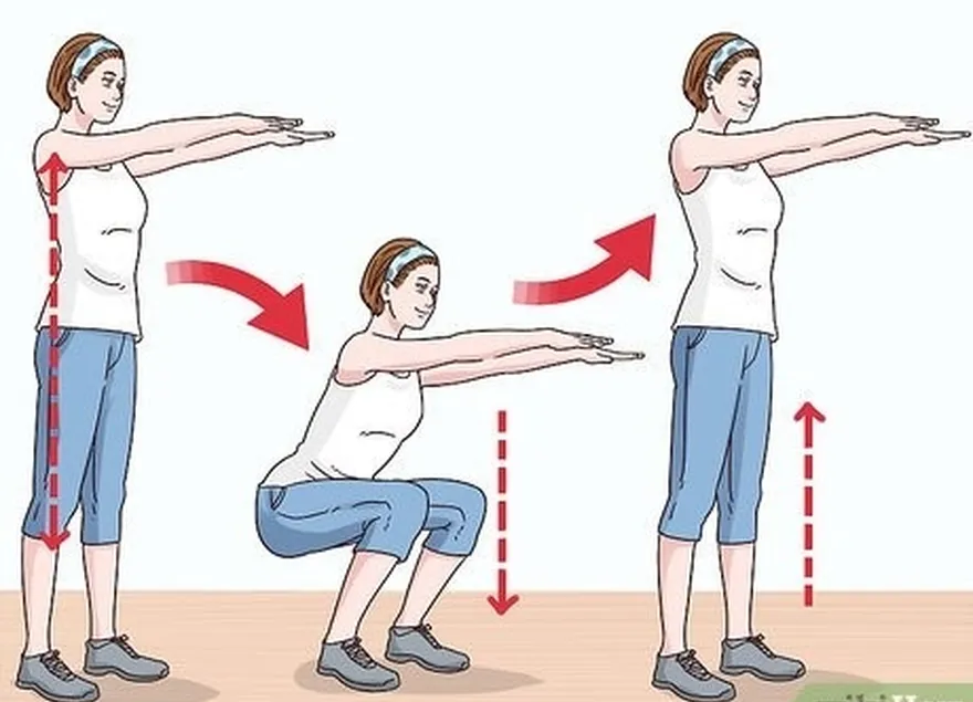 étape 4 : faire des flexions des jambes