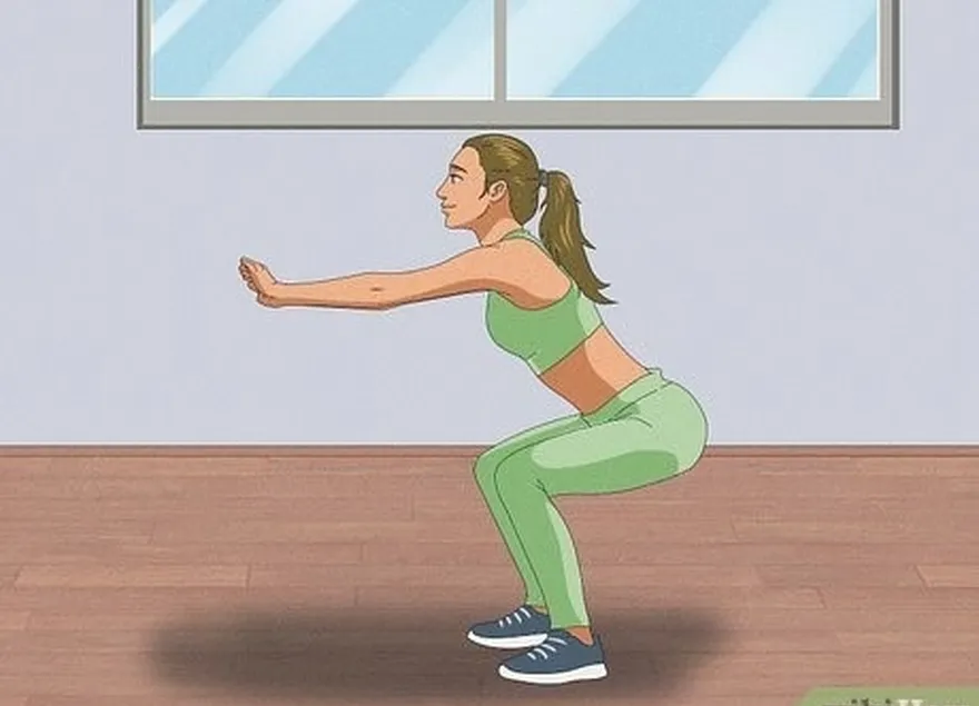 étape 1 effectuez une série de demi-squats.