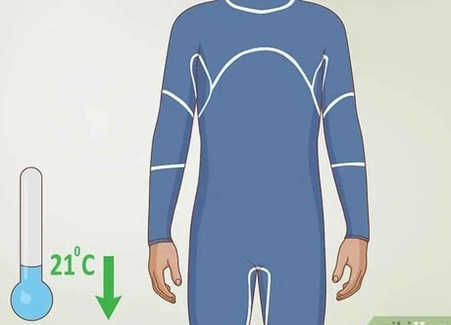 étape 4 porter une combinaison intégrale à des températures inférieures à 70℉ (21℃) pour plus de sécurité.