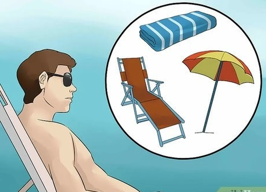 étape 5 apportez une chaise de plage ou de jardin et quelques serviettes de plage.