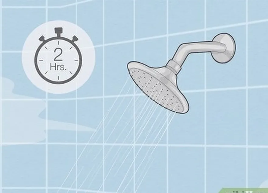 étape 4 attendez 2 heures avant de prendre un bain ou une douche chaude, si possible.