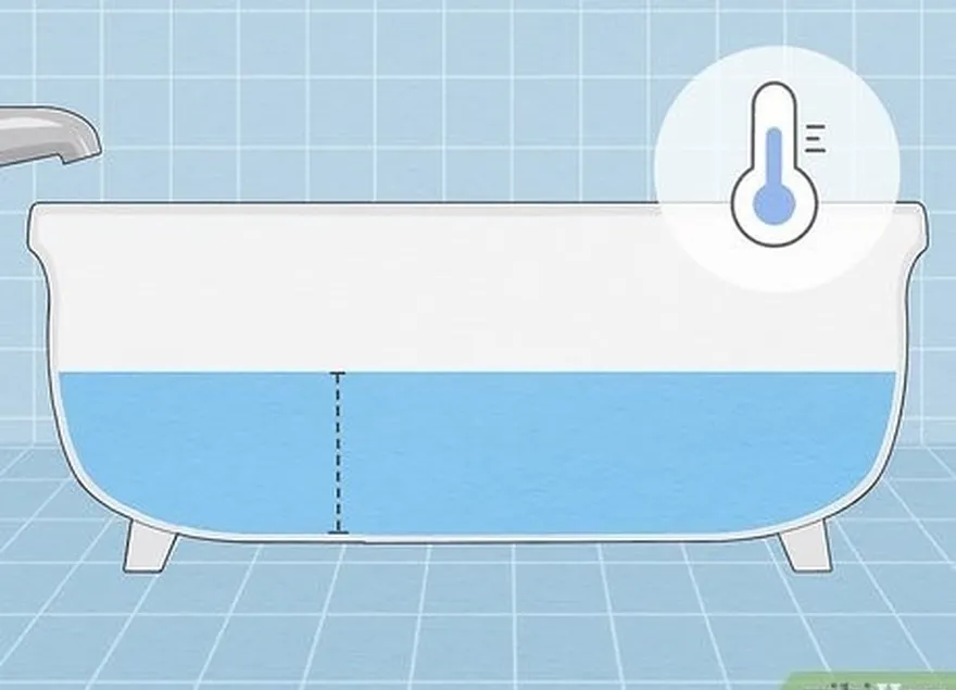 étape 3 remplissez votre baignoire à moitié avec de l'eau froide.