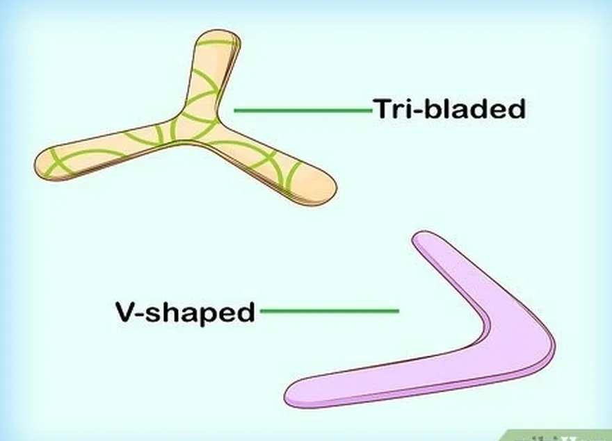 etape 2 les débutants devraient choisir un boomerang en forme de v ou un boomerang à trois pales.