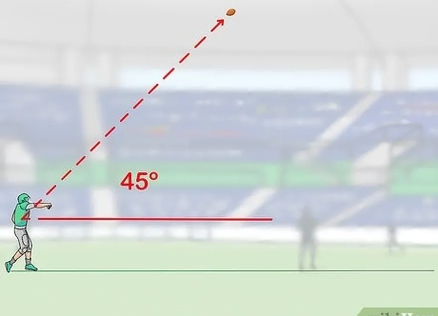 étape 2 : augmentez la trajectoire de votre lancer pour lancer le ballon plus loin.