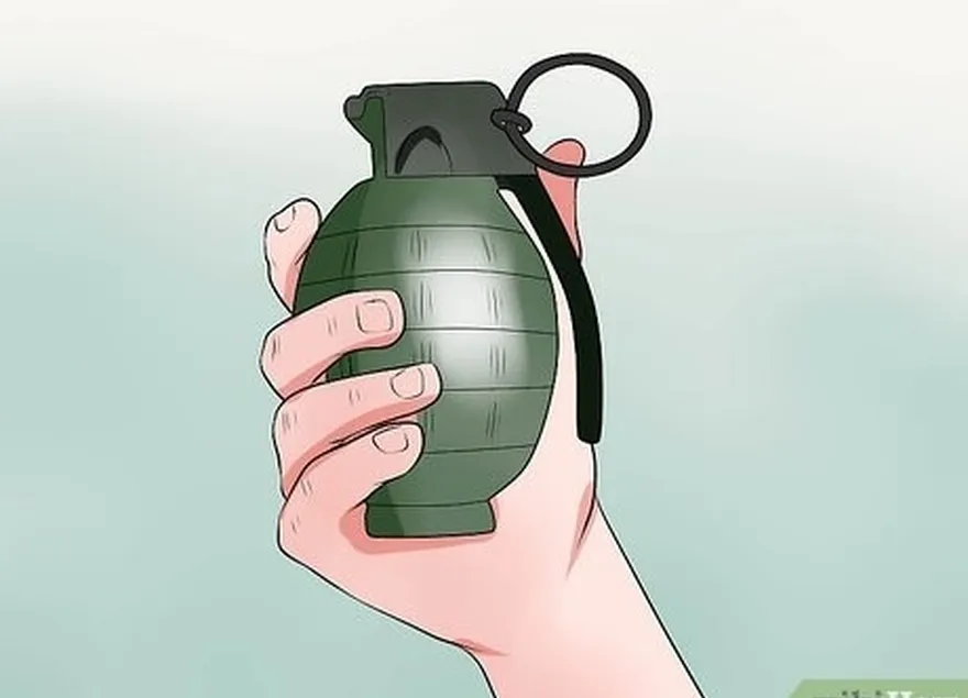 étape 2 saisissez votre grenade dans votre main de lancer.