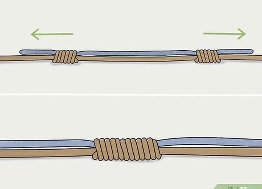 étape 6 tirez sur les deux extrémités des lignes pour rapprocher les nœuds.