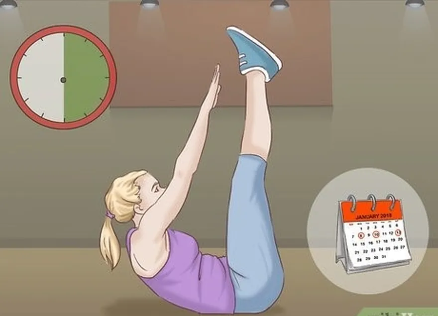 étape 1 effectuez des exercices d'abdominaux pendant 15 à 30 minutes, 3 à 4 fois par semaine.